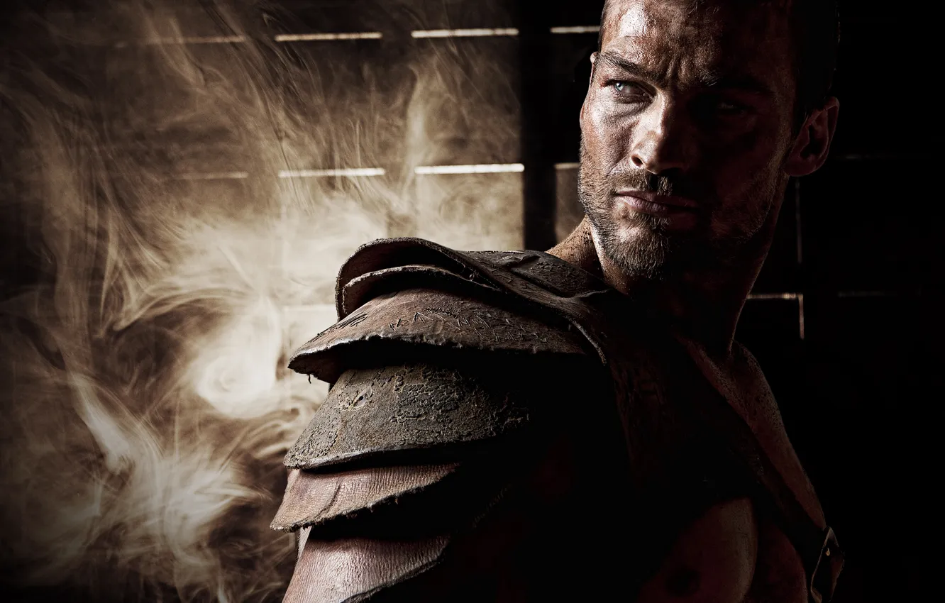 Photo wallpaper warrior, Spartacus, Gladiator, Spartacus, sand and blood