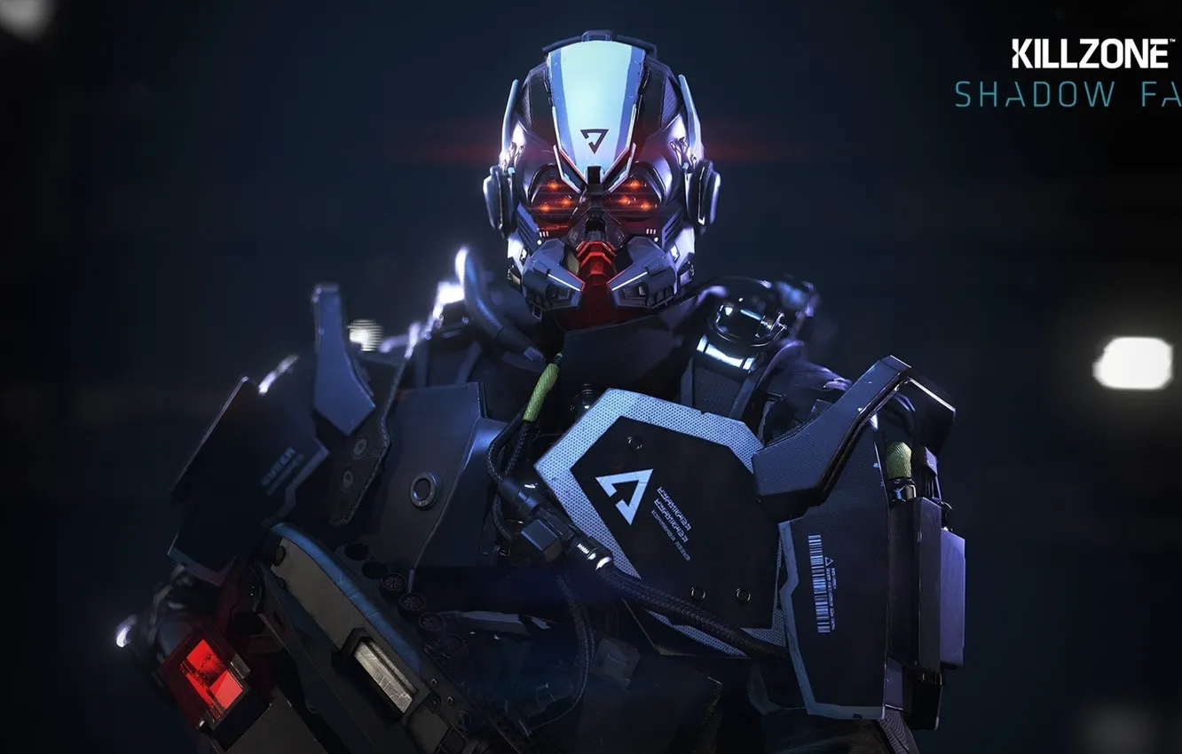 Photo wallpaper gun, logo, game, Sony, killzone, soldier, weapon, war