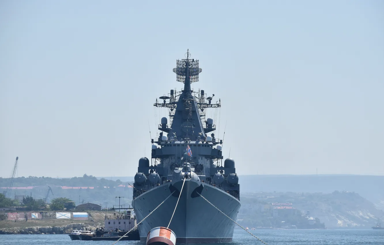 Photo wallpaper Bay, Moscow, cruiser, rocket