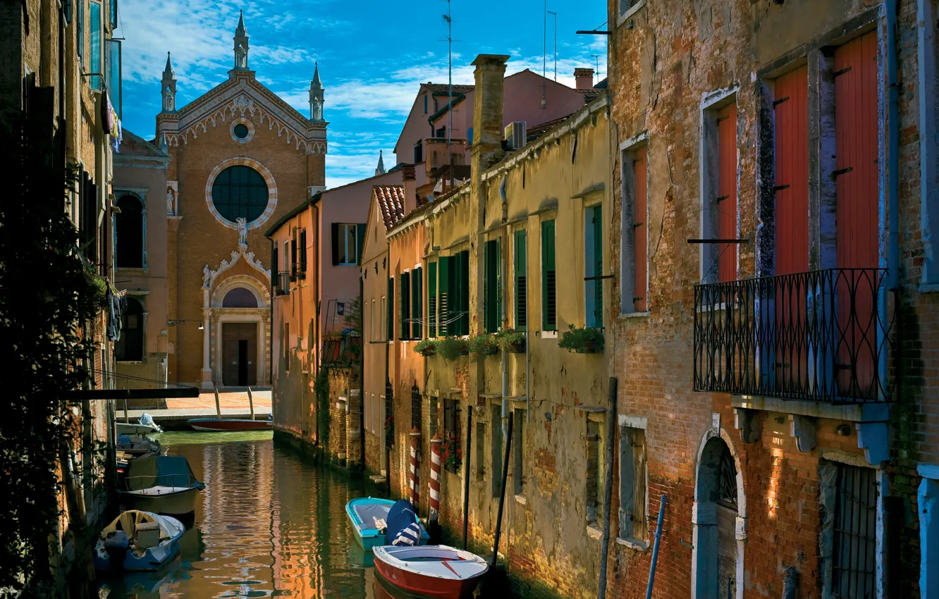 Photo wallpaper city, the city, Italy, Venice, channel, Italy, gondola, Venice