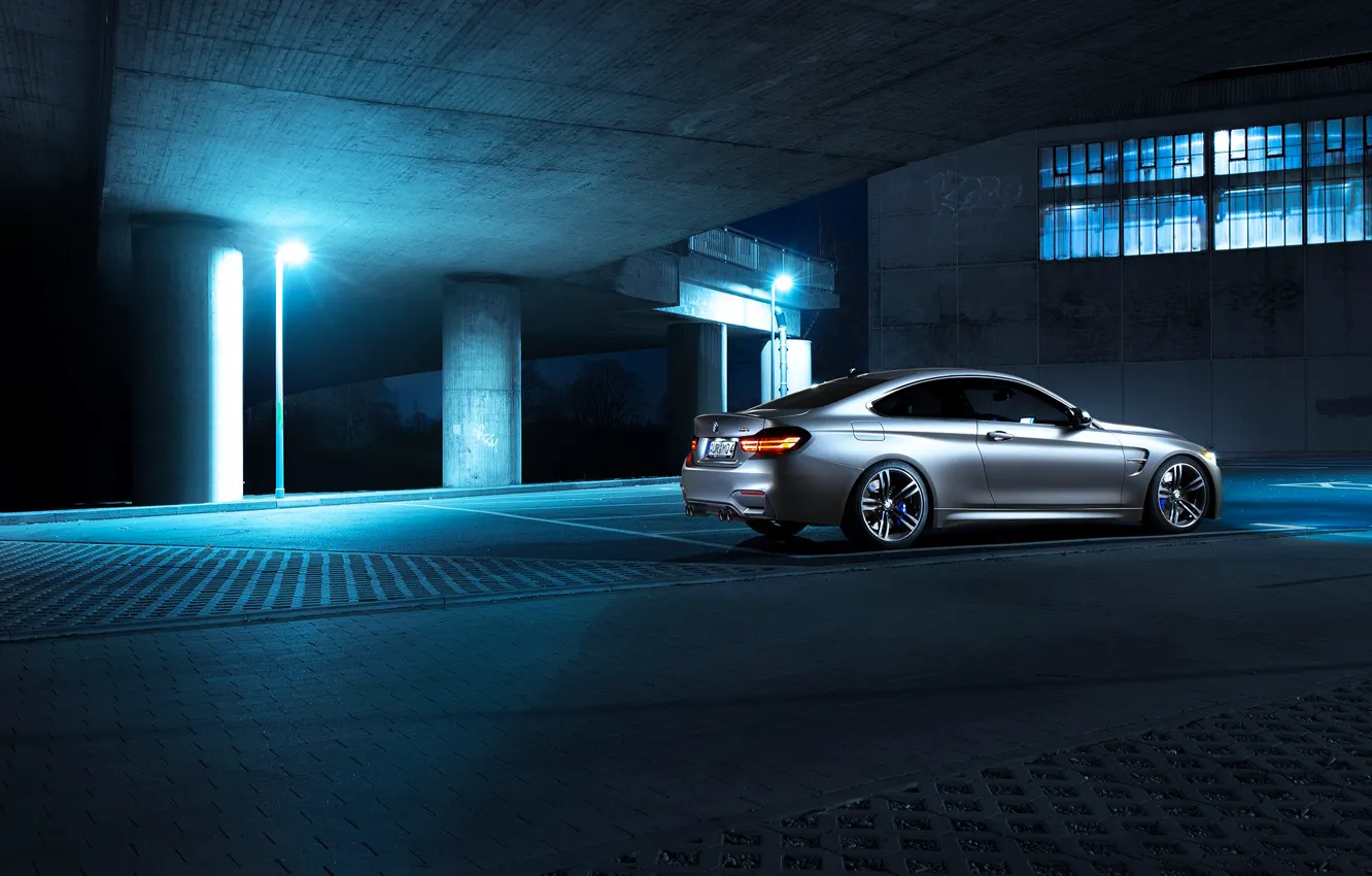 Photo wallpaper BMW, Shooting, Germany, Coupe, Night, F82, Rear