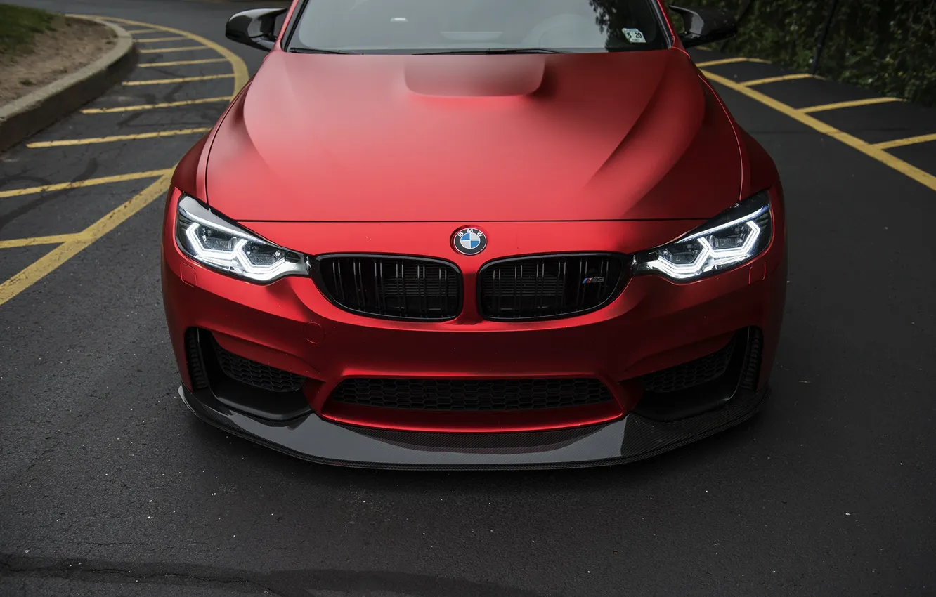 Photo wallpaper BMW, light, red, angry, F80, LED