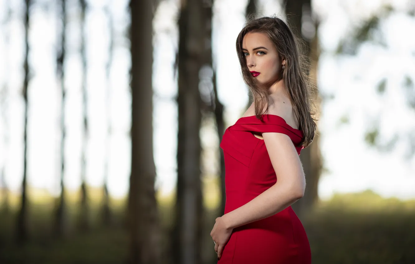 Photo wallpaper look, girl, Célia