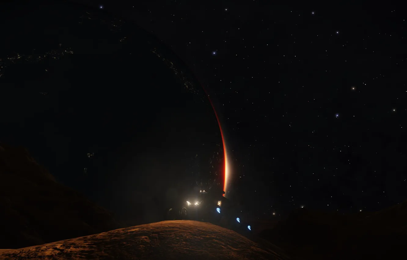 Photo wallpaper stars, cosmos, Elite Dangerous