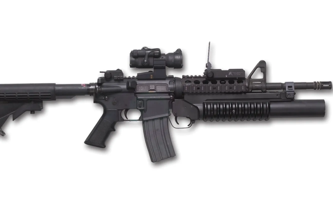 Photo wallpaper gun, weapon, rifle, M203, 40mm, M203 40mm Grenade Launcher, grenade launcher