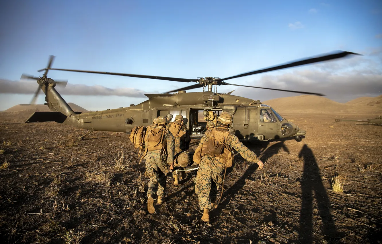 Photo wallpaper army, soldiers, landing