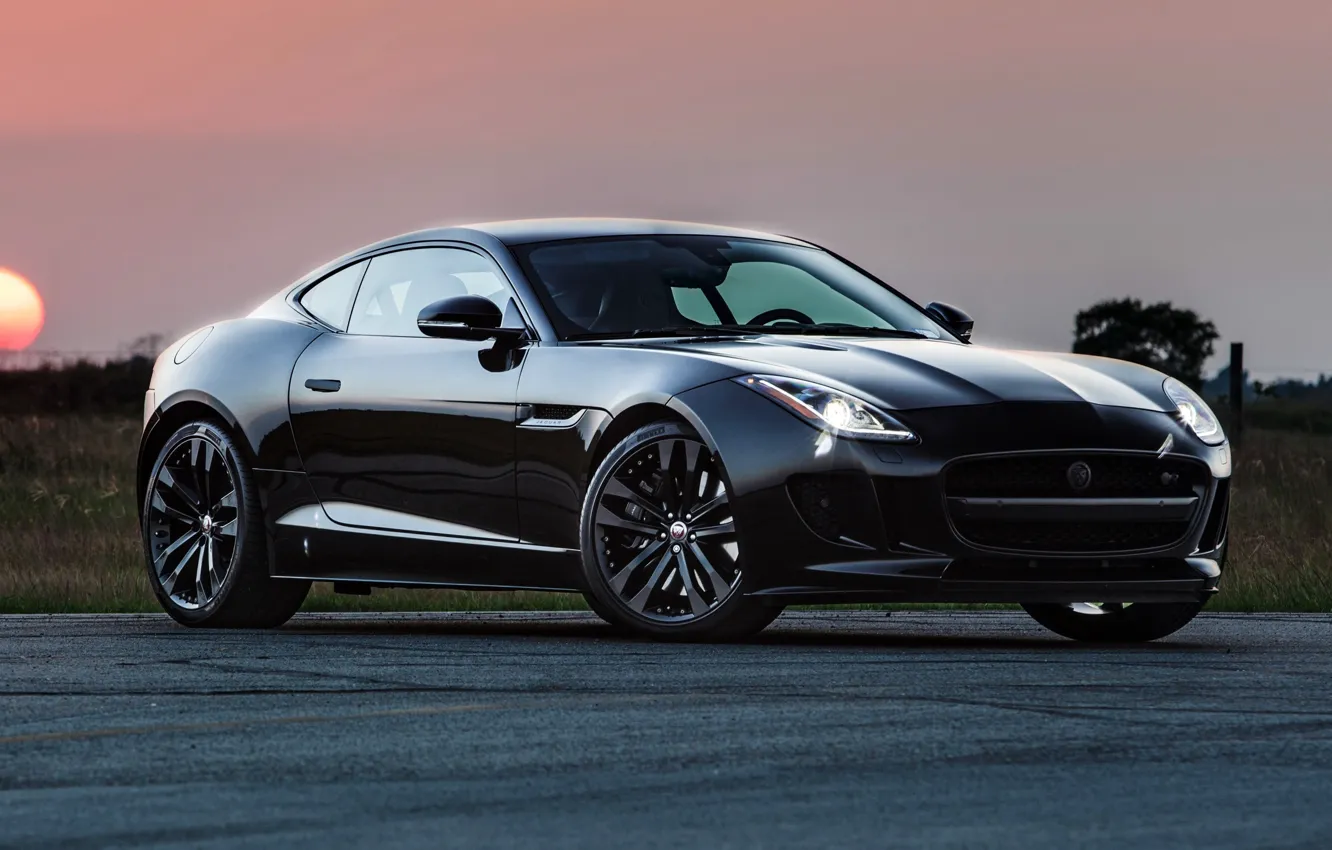 Photo wallpaper Jaguar, Jaguar, Coupe, Hennessey, 2014, F-Type R, HPE600