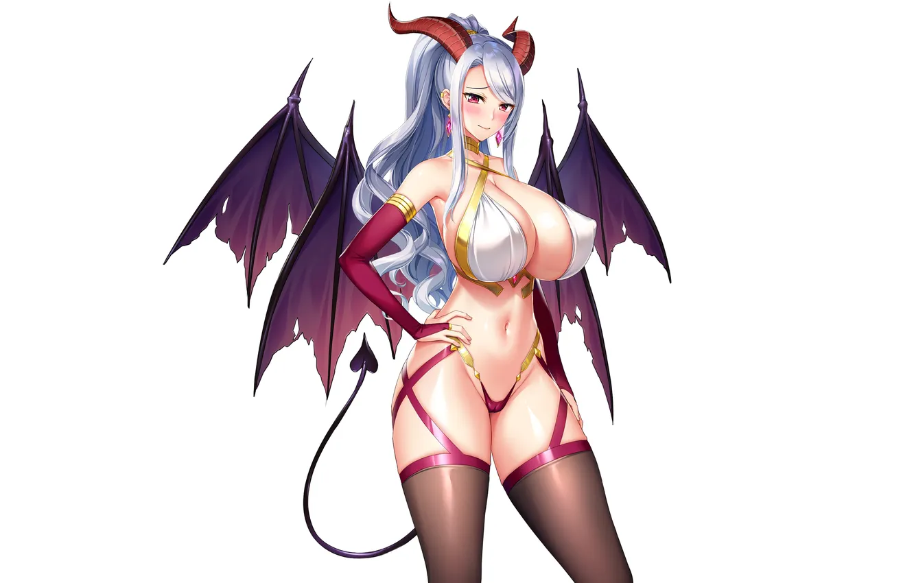 Photo wallpaper girl, sexy, lingerie, Cameltoe, bra, cleavage, panties, thighhighs