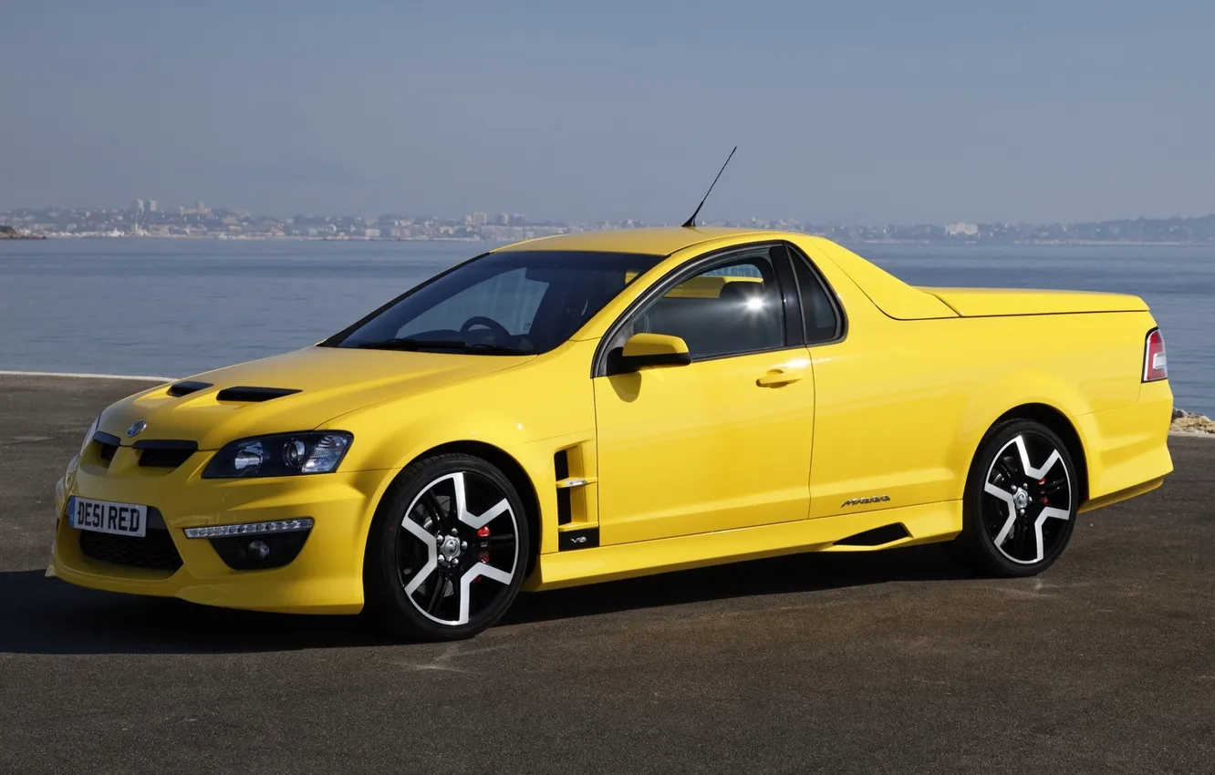 Photo wallpaper yellow, pickup, Vauxhall, VXR8, Vauxhall, Maloo, maloo, cool car