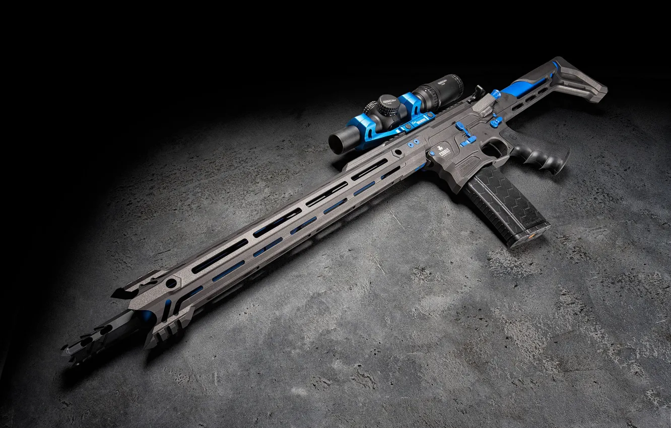 Photo wallpaper style, optics, assault rifle, BAMF, cobalt kinetics