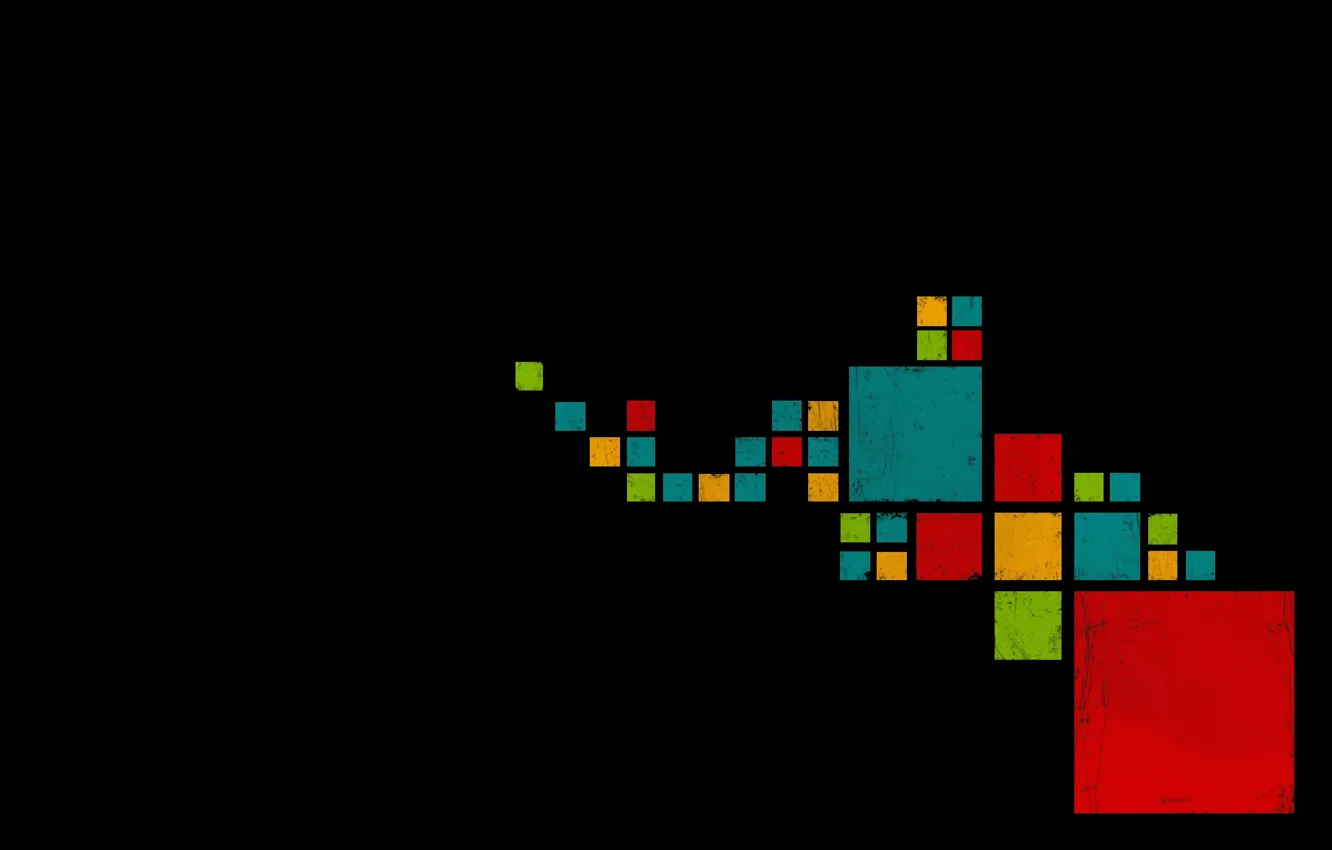 Photo wallpaper abstraction, background, cubes, black, different