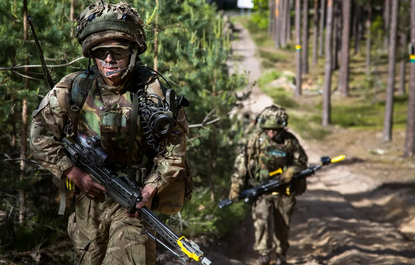 Photo wallpaper weapons, soldiers, Royal Gurkha Rifles