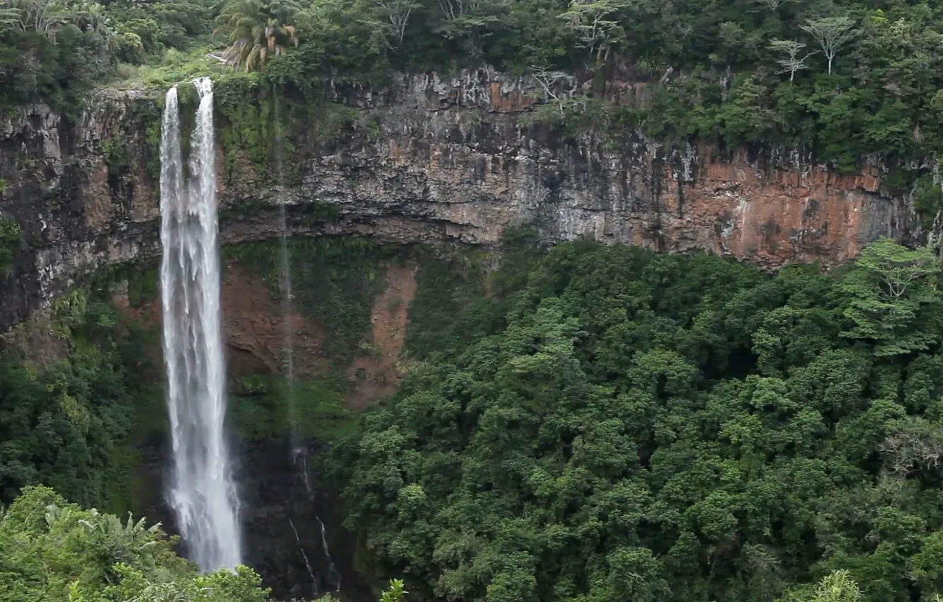 Photo wallpaper forest, waterfall, jungle, abyss, Mauritius, Mauritius, Waterfalls near Chamarel