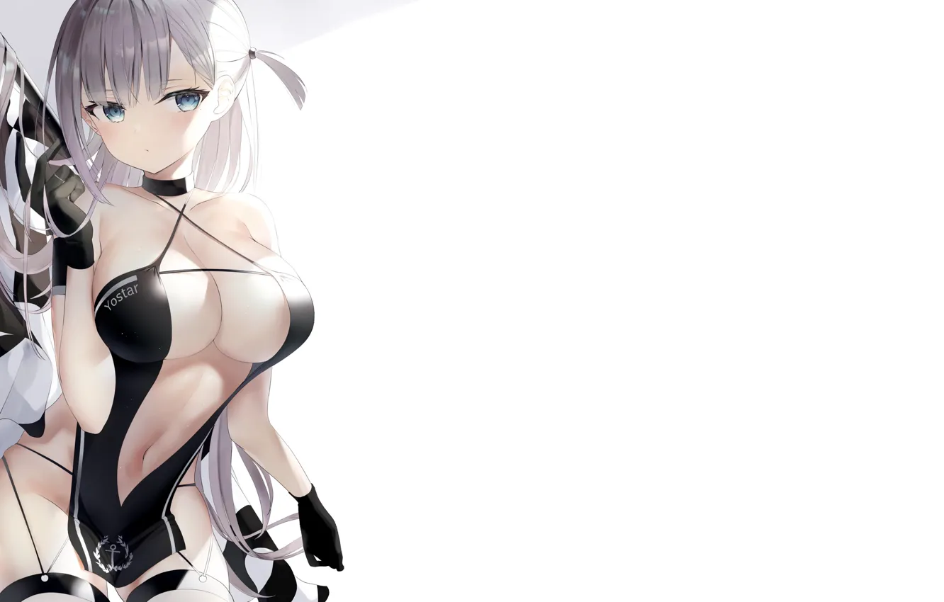 Photo wallpaper girl, hot, sexy, boobs, anime, pretty, babe, Azur Lane