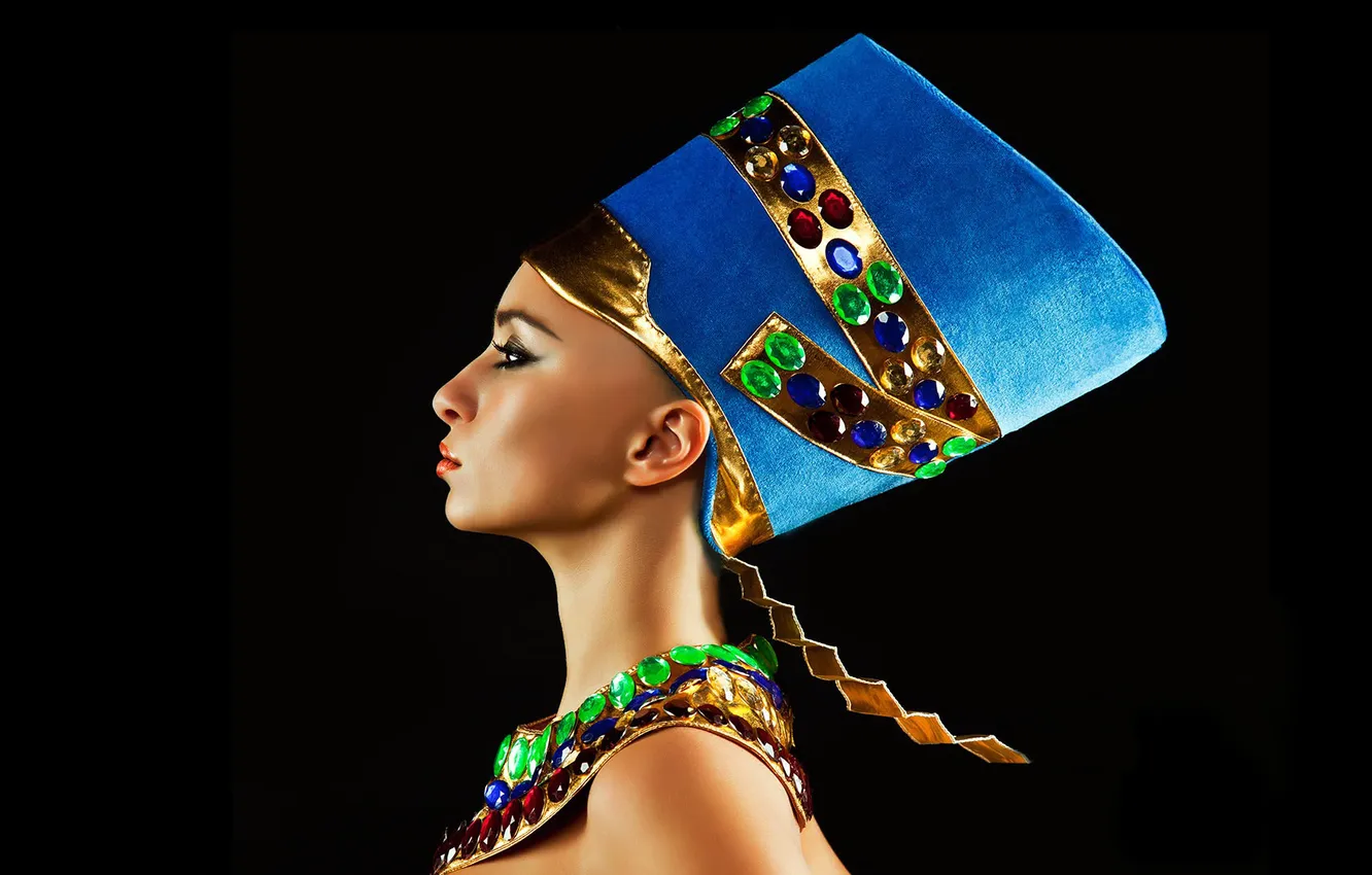 Photo wallpaper face, background, black, portrait, profile