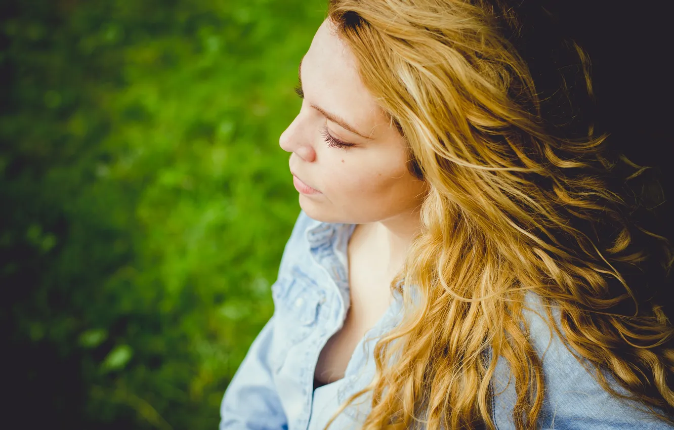 Photo wallpaper girl, girl, shirt