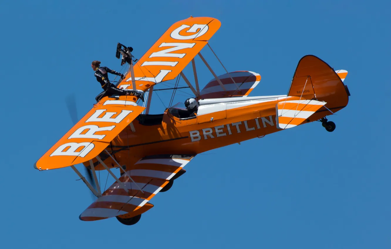Photo wallpaper flight, Airshow, biplane