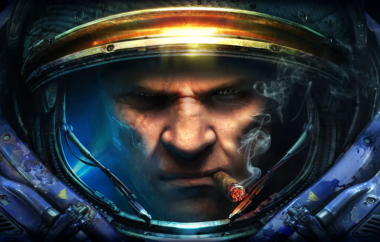 Photo wallpaper the suit, cigar, starcraft, StarCraft