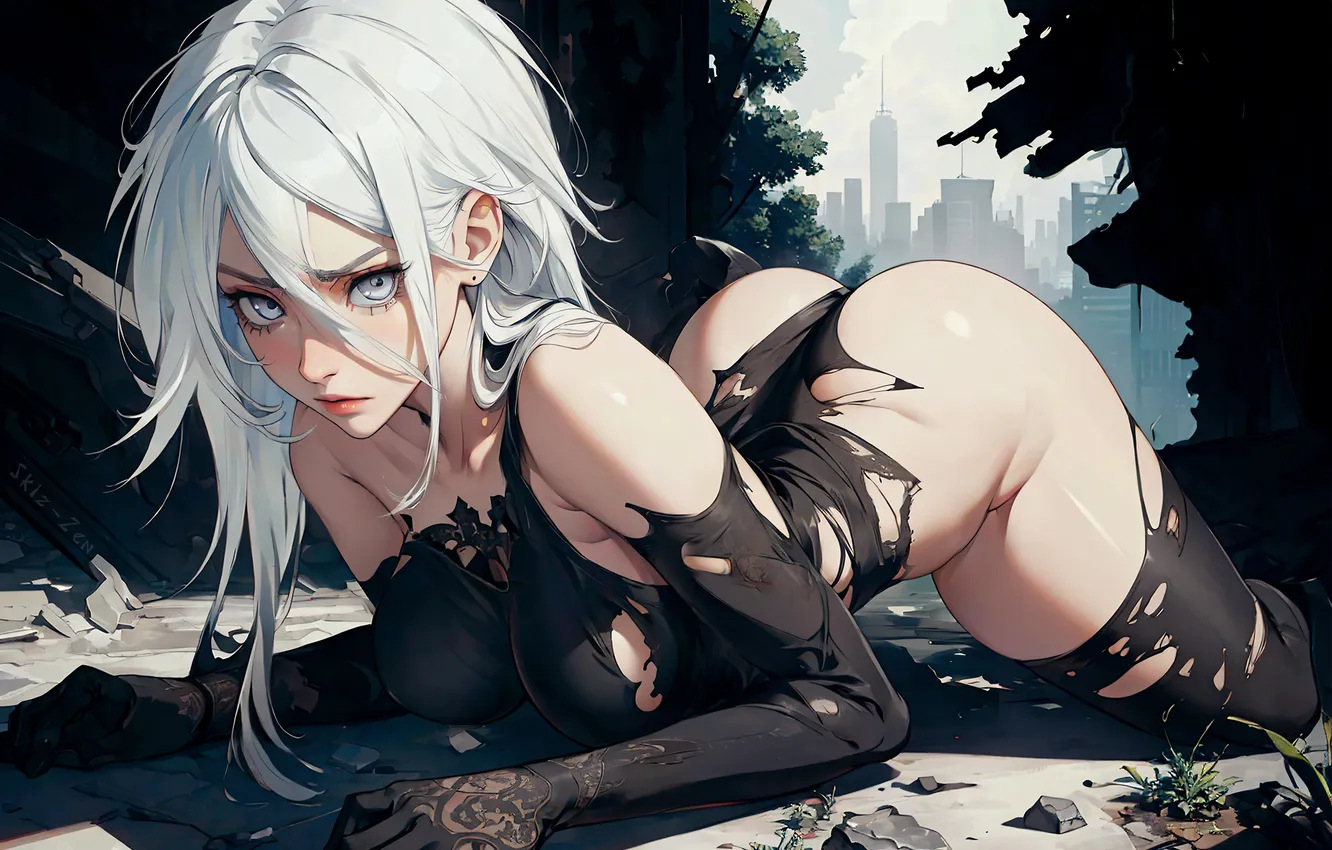 Photo wallpaper girl, anime, blonde