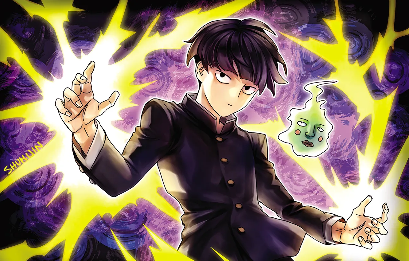 Photo wallpaper cast, the power of thought, Mob Psycho 100, Kageyama Shigeo, Mob psycho 100