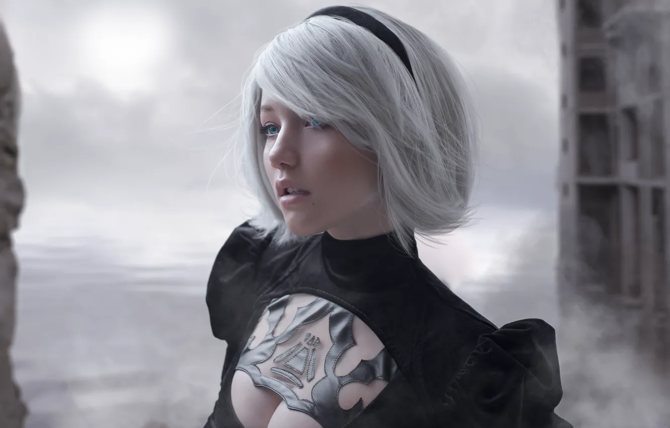 Photo wallpaper cosplay, RPG, Nier Automata, based on the game