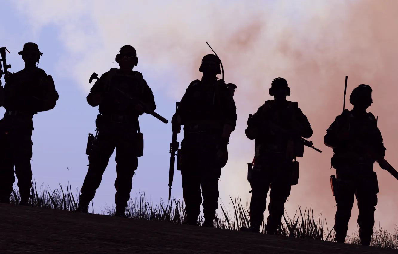 Photo wallpaper weapons, the game, soldiers, ARMA 3