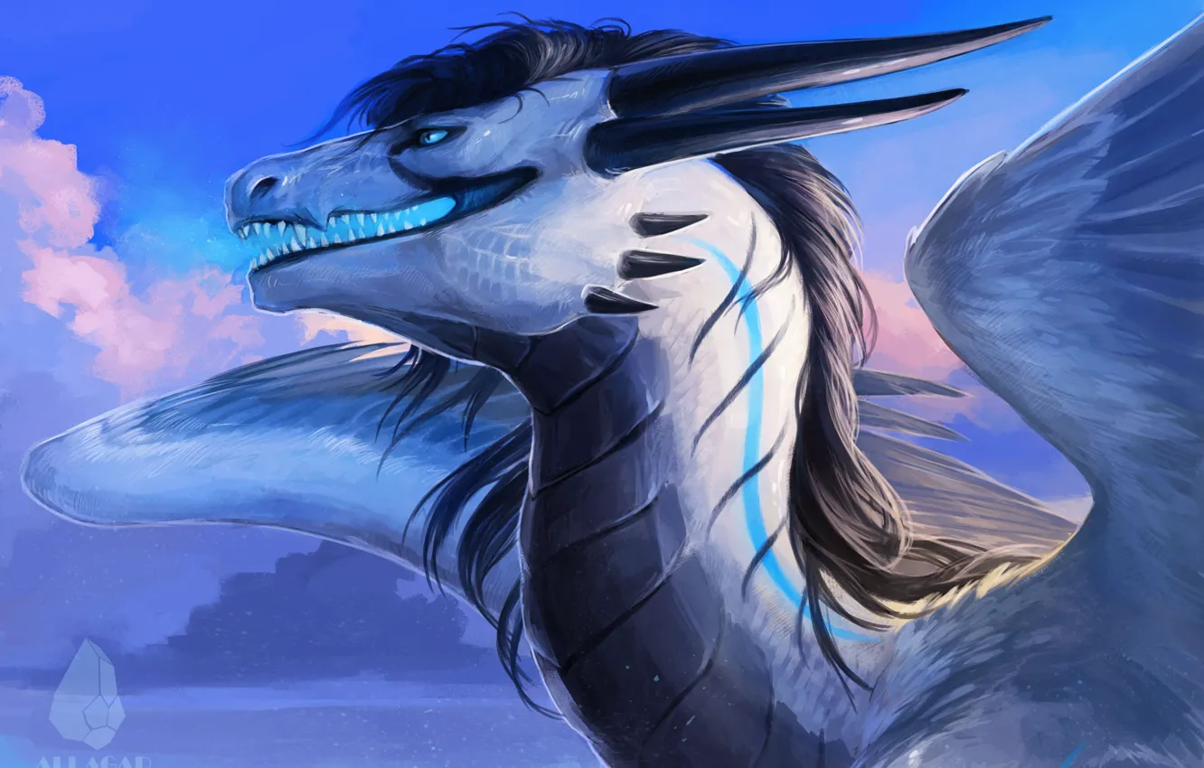 Photo wallpaper face, dragon, being