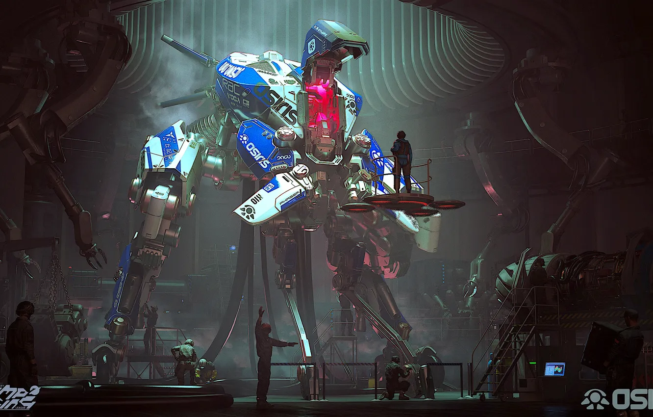 Photo wallpaper fantasy, robot, science fiction, sci-fi, digital art, artwork, concept art, giant