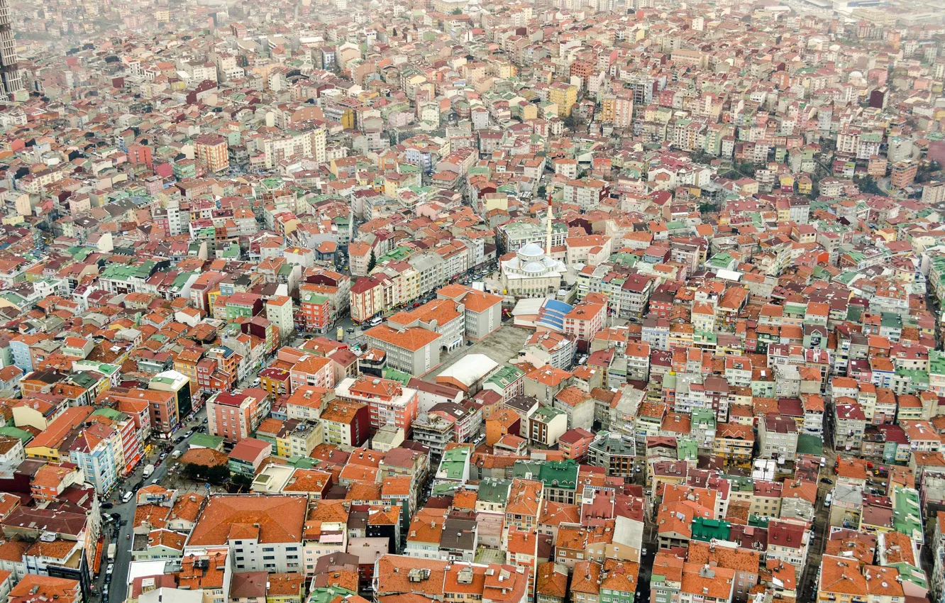 Photo wallpaper the city, street, home, architecture, Turkey, Istanbul