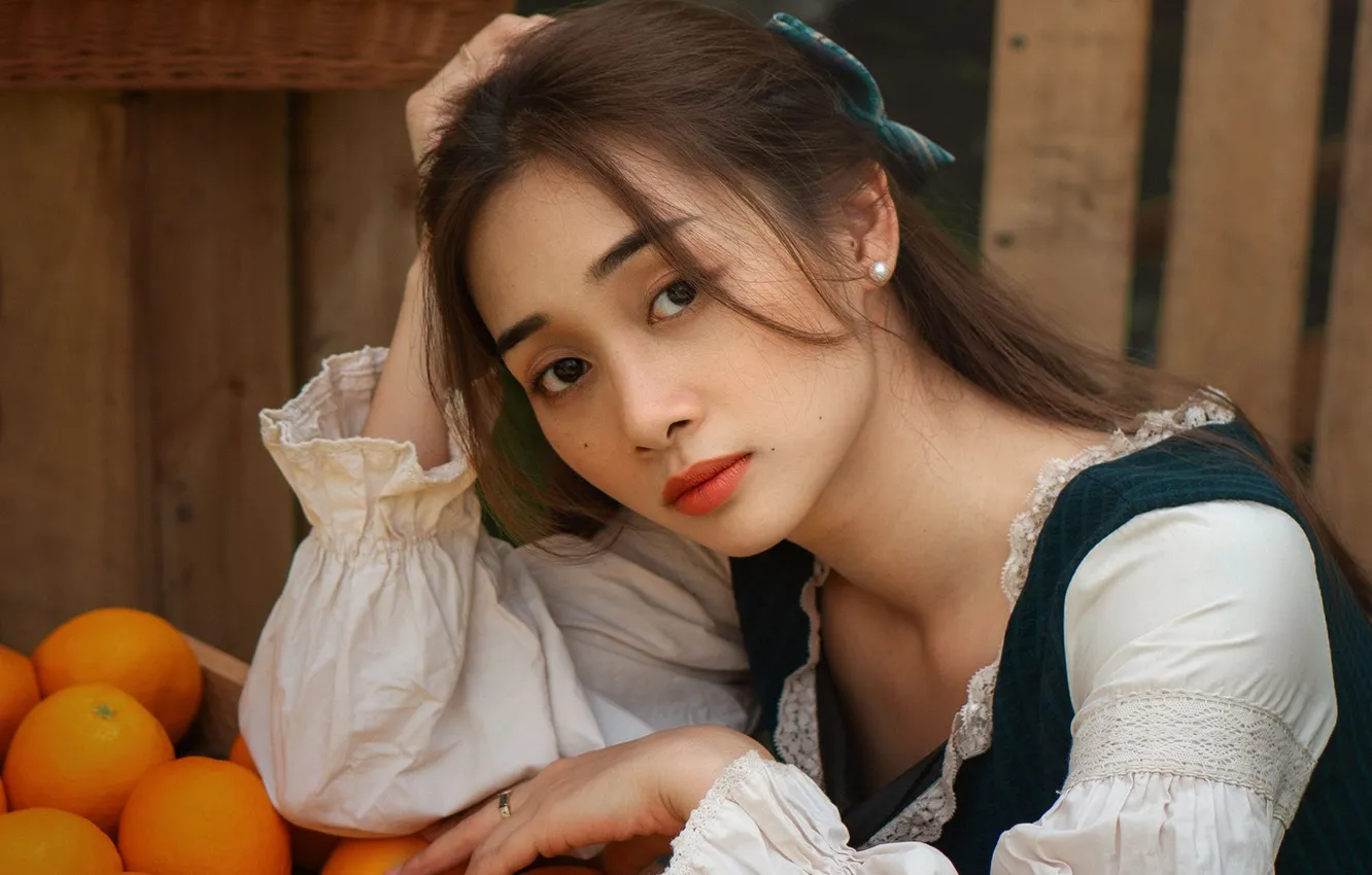 Photo wallpaper look, orange, Asian, Hoang Viet Nguyen