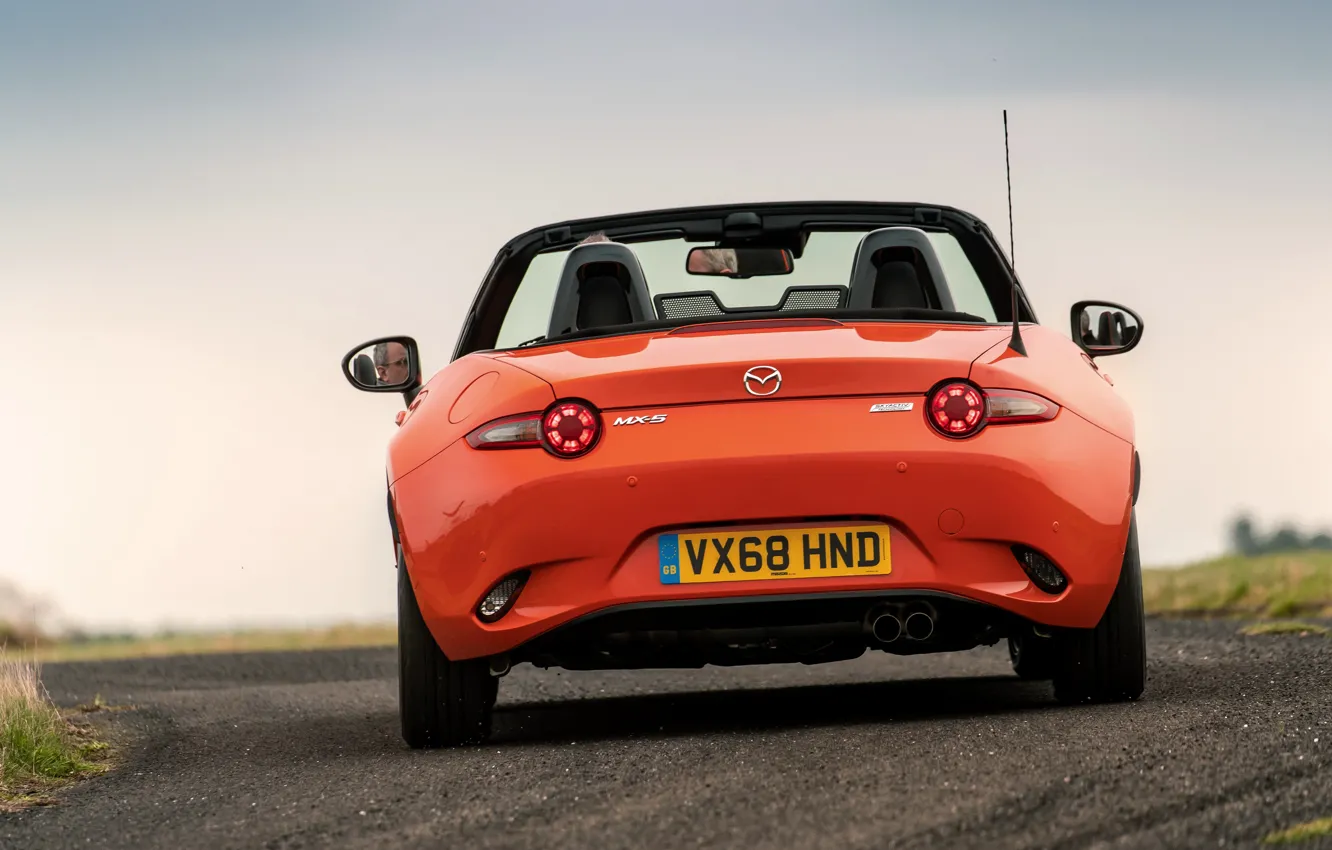 Photo wallpaper orange, Mazda, Roadster, feed, MX-5, 30th Anniversary Edition, 2019