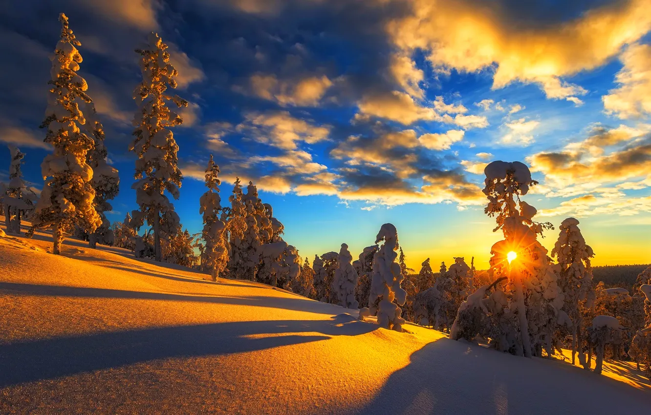 Photo wallpaper winter, the sky, clouds, snow, landscape, mountains, nature, white