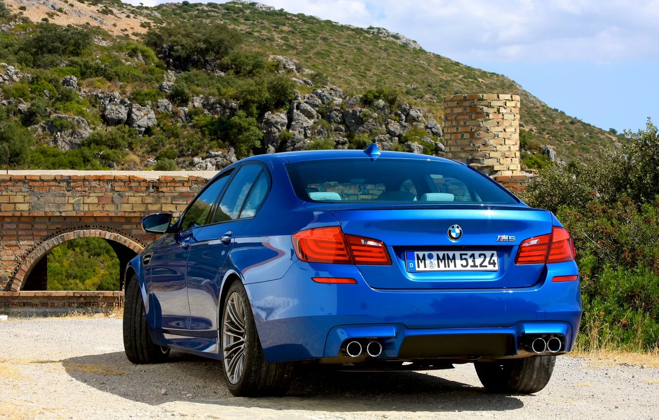 Photo wallpaper BMW, 2012, blue, BMW M5 F10