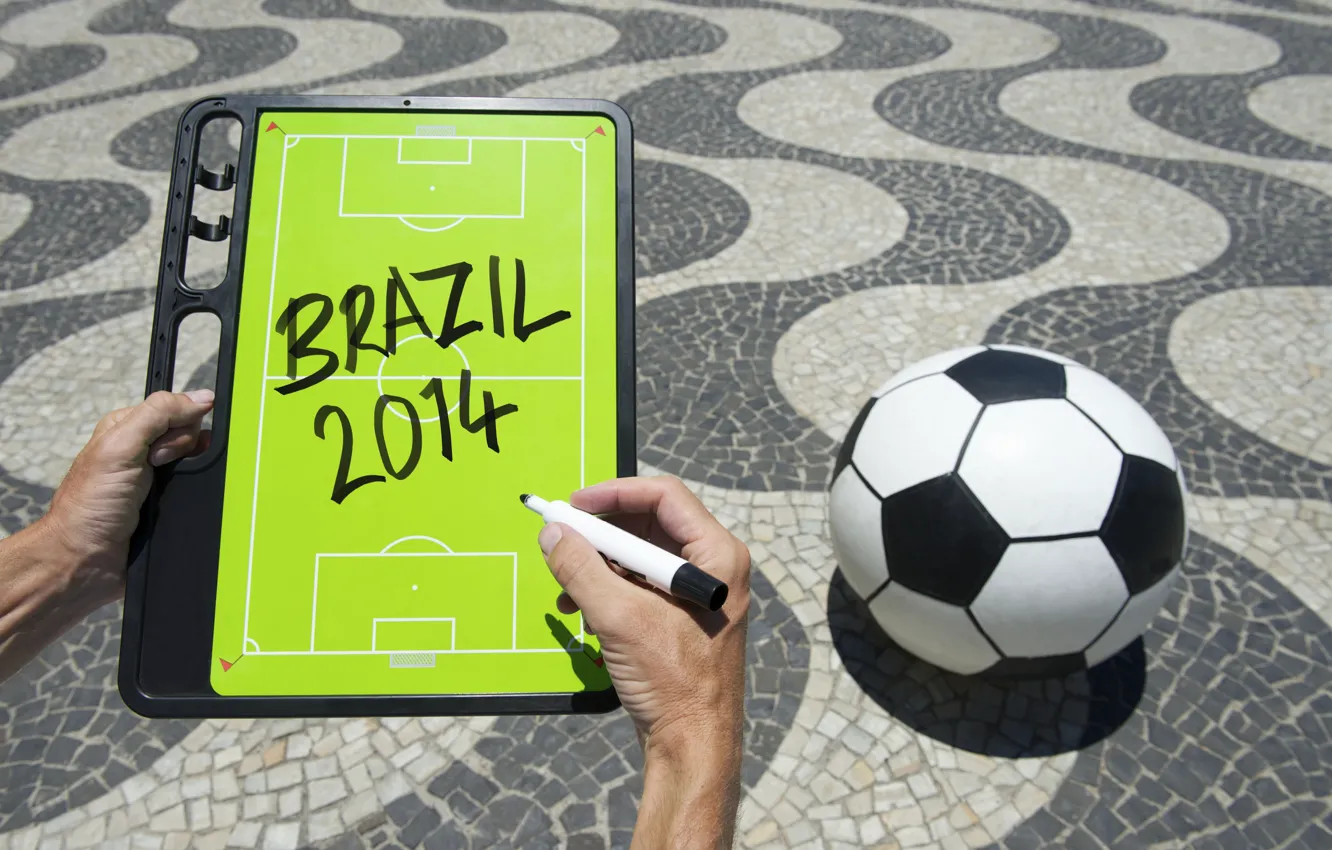 Photo wallpaper football, ball, World Cup, Brasil, FIFA, 2014