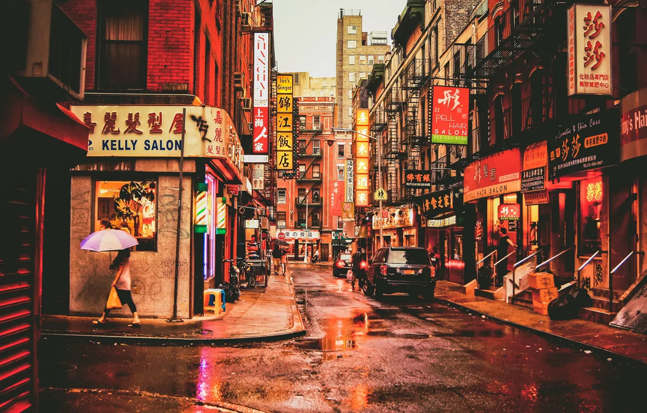 Photo wallpaper New York, USA, USA, New York, Chinatown, Chinatown