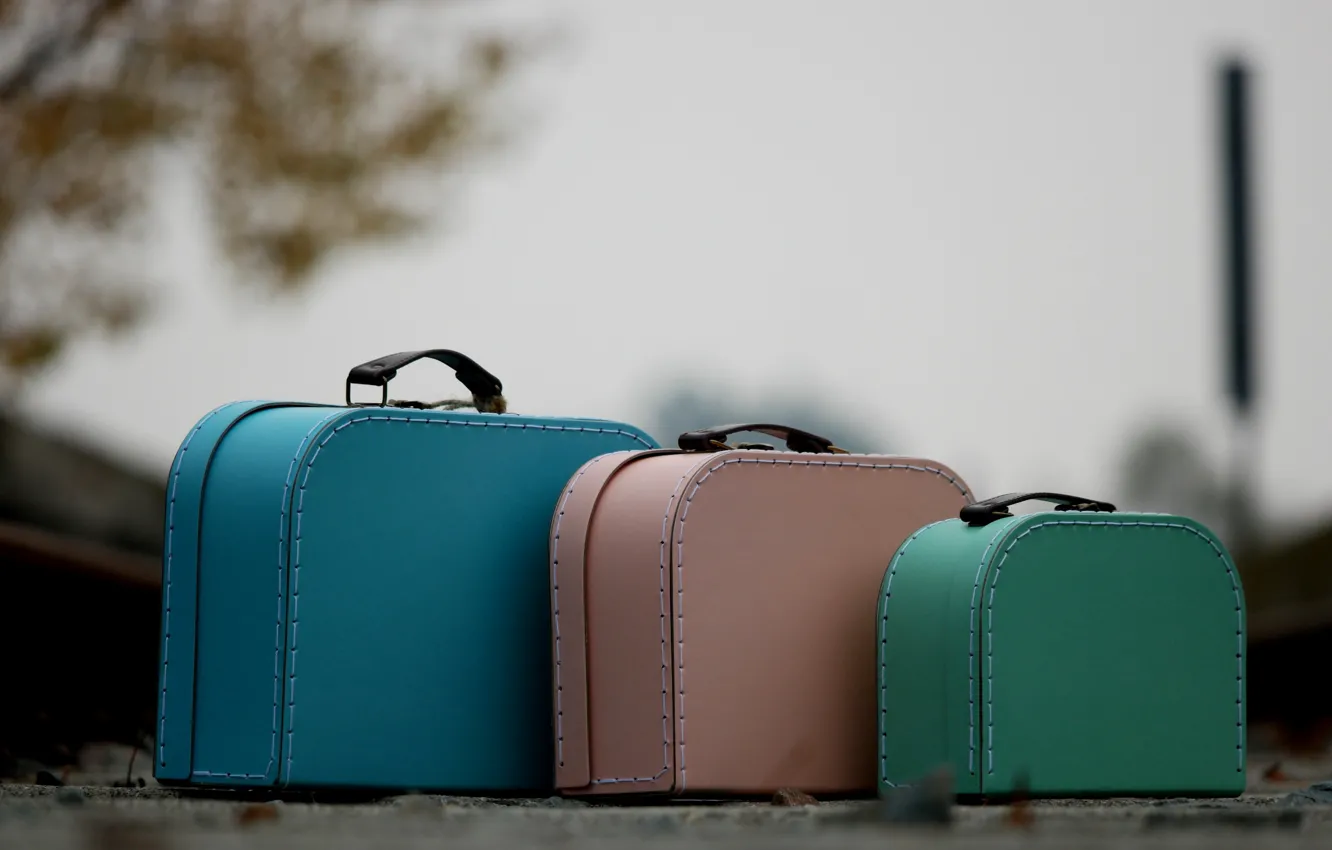 Photo wallpaper background, color, suitcase