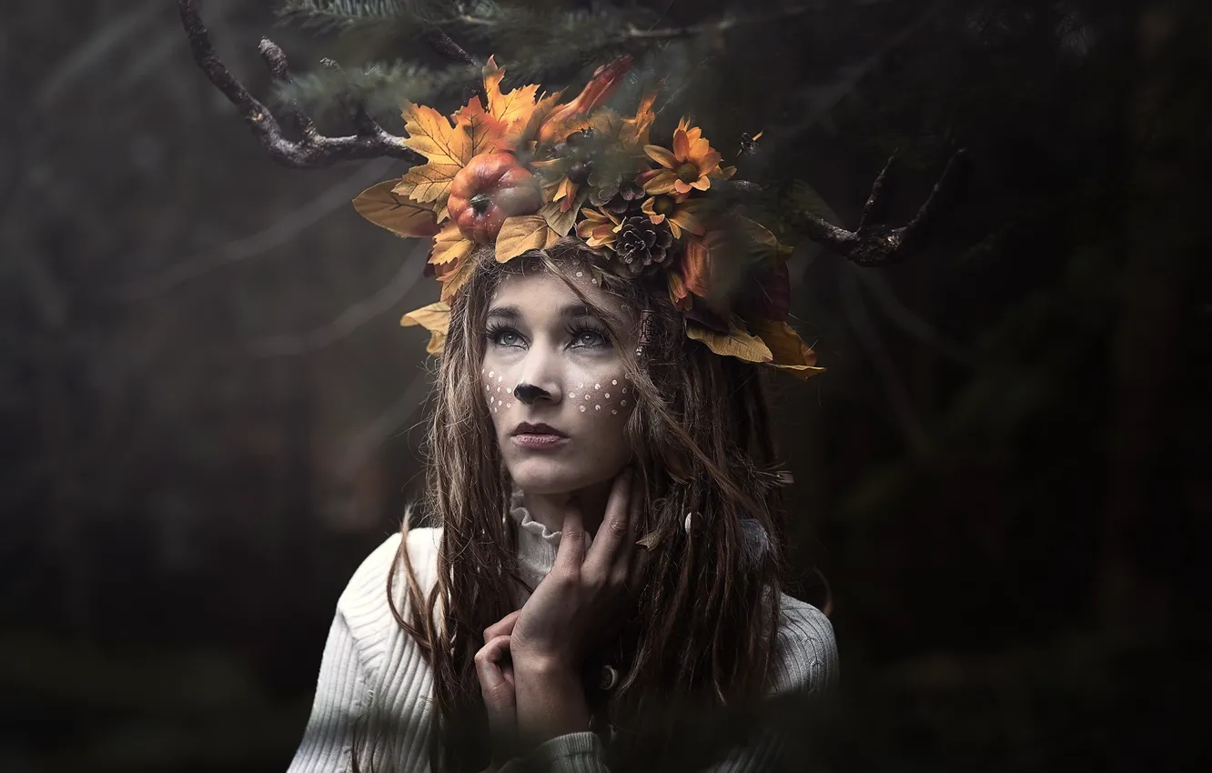 Photo wallpaper girl, style, portrait