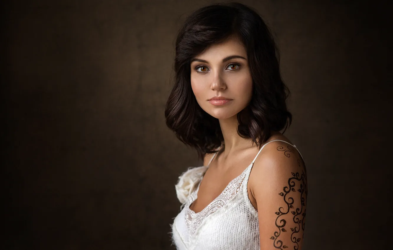 Photo wallpaper eyes, look, girl, portrait, Dennis Drozhzhin, Denis Drozhzhin, Andromeda