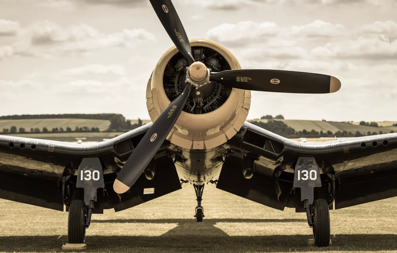 Photo wallpaper fighter, Corsair, F4U, "Le Corsaire"