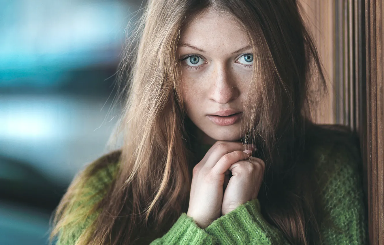 Photo wallpaper freckles, sponge, Magda, Kuba Brencz, Magda Kowalińska