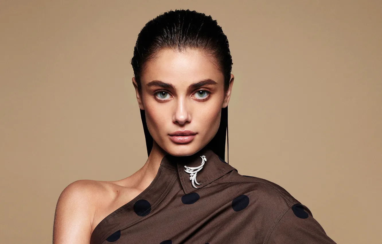 Photo wallpaper look, girl, face, portrait, Taylor Hill