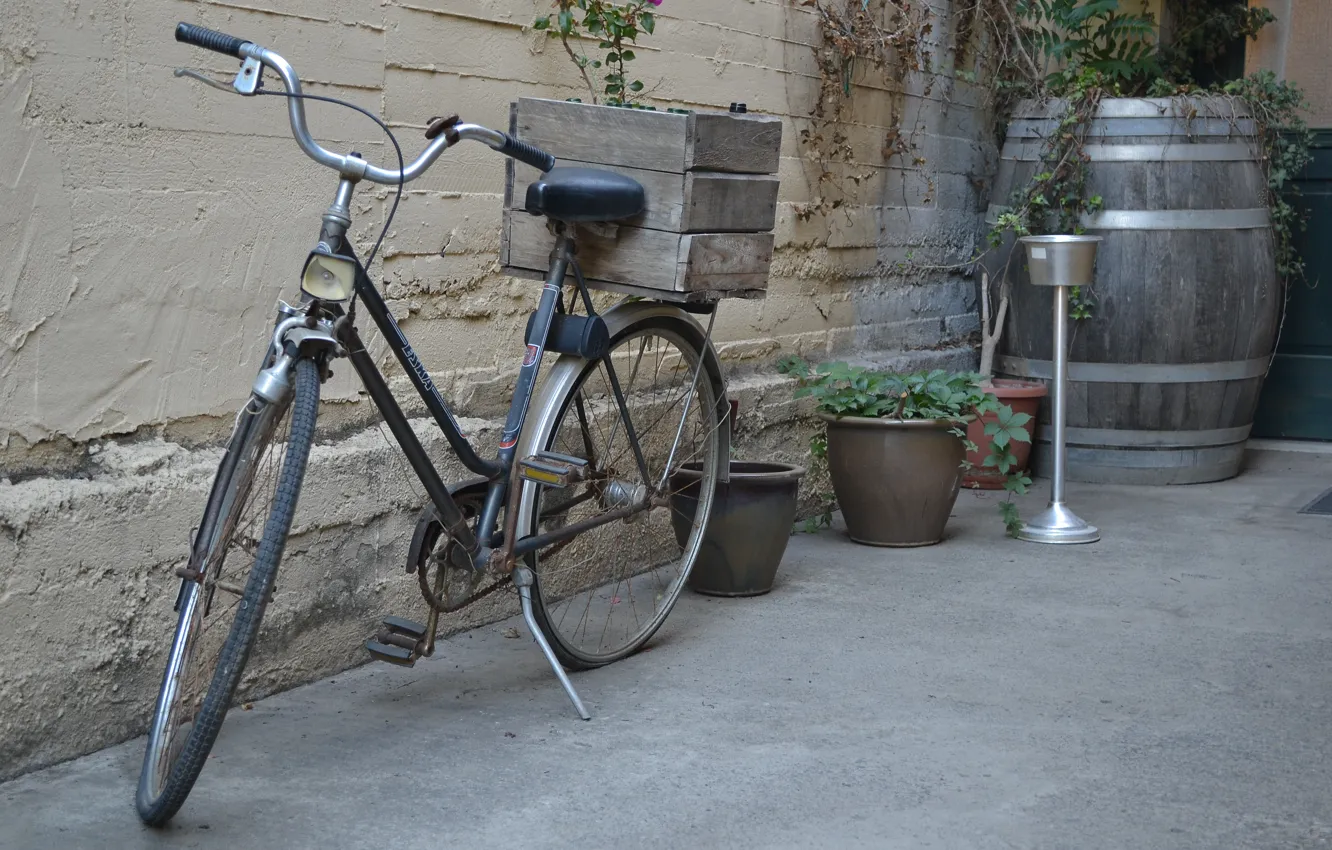 Photo wallpaper bike, retro, box, Greece