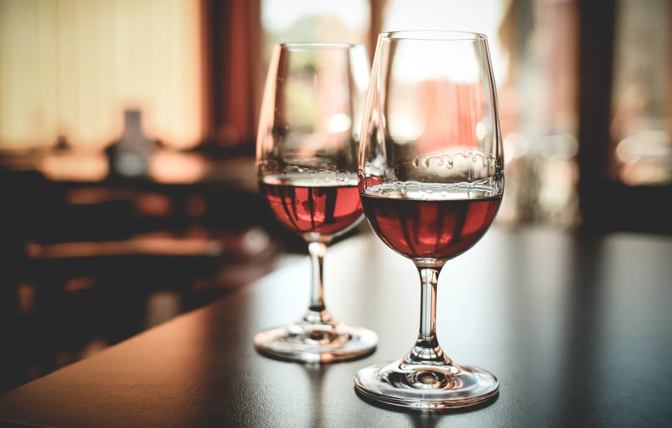 Photo wallpaper wine, red, glasses