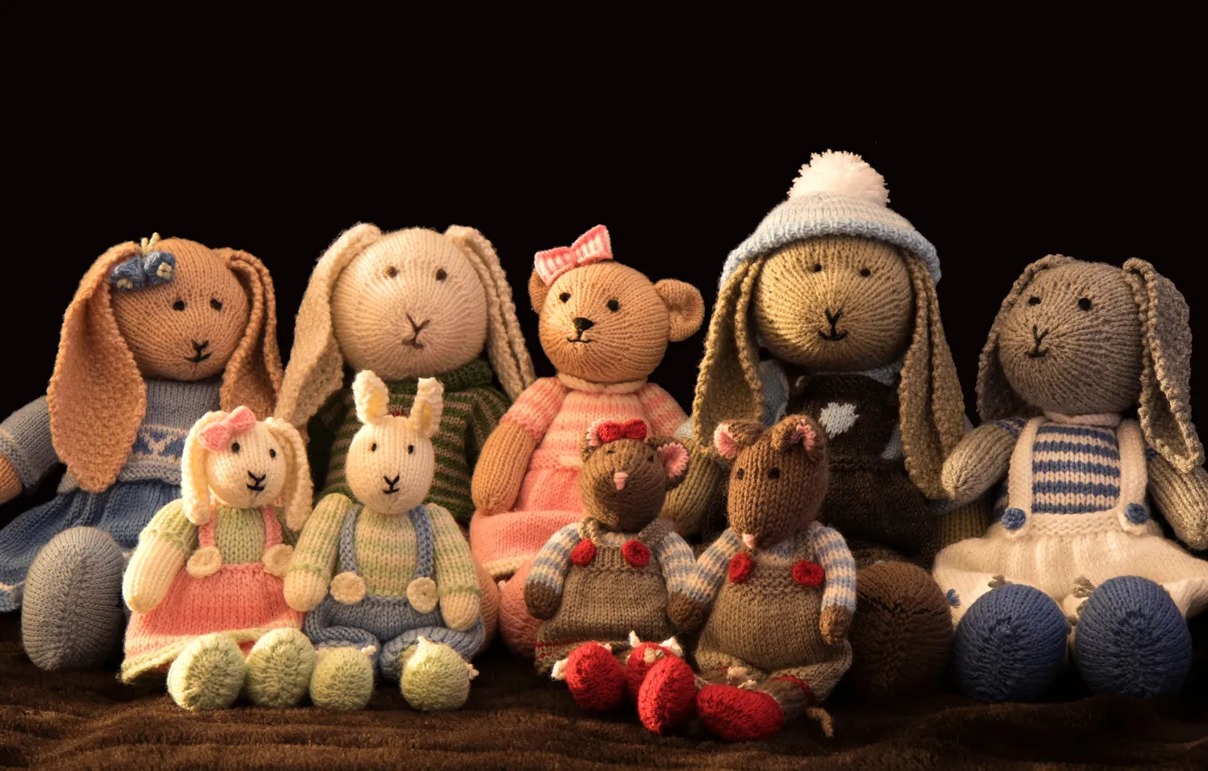 Photo wallpaper childhood, comfort, style, retro, clothing, toy, mouse, dress