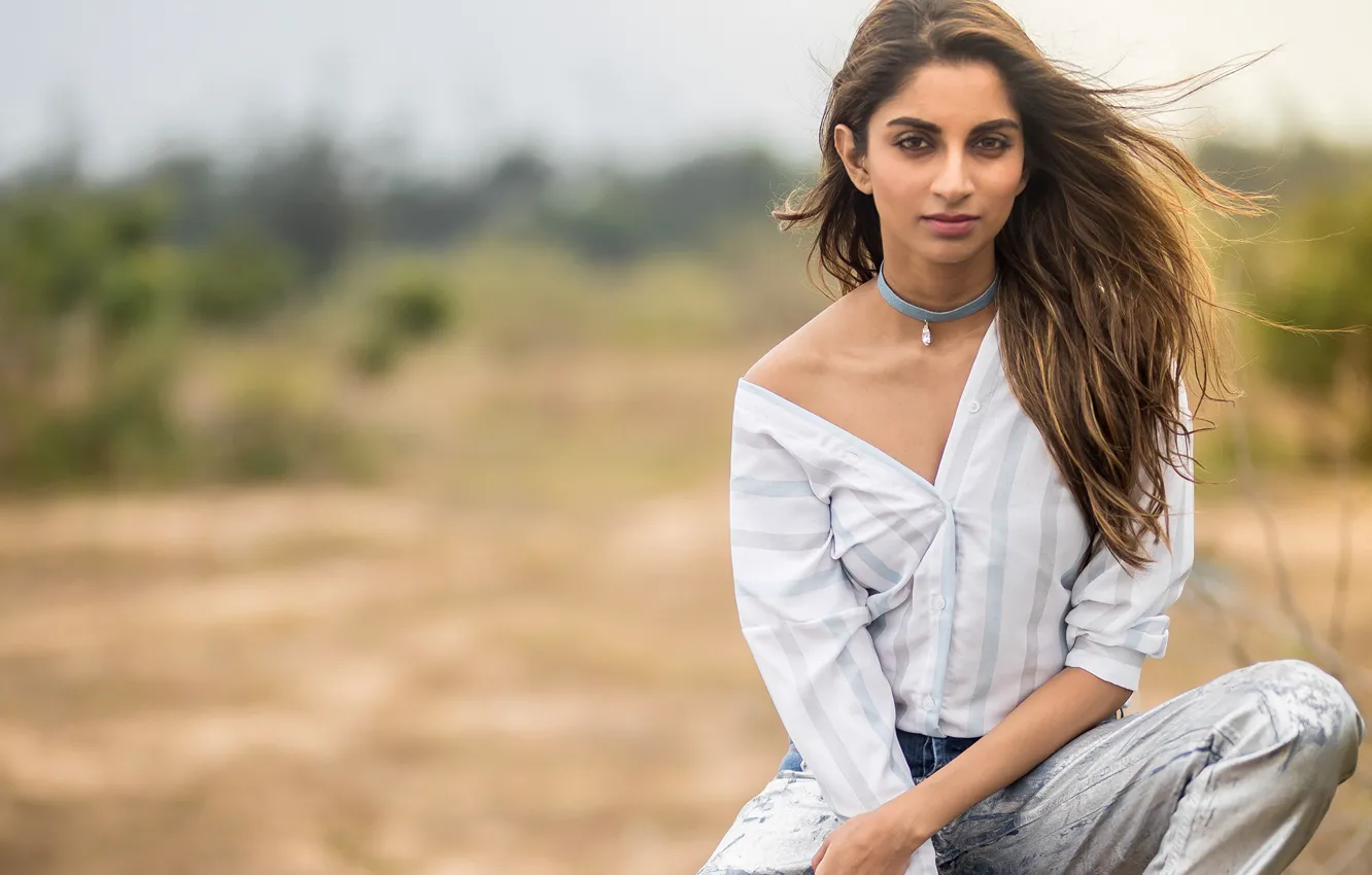 Photo wallpaper girl, hot, eyes, smile, beautiful, model, pretty, beauty