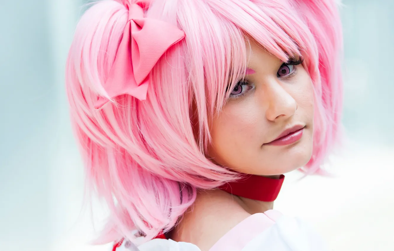 Photo wallpaper portrait, cosplay, pink hair