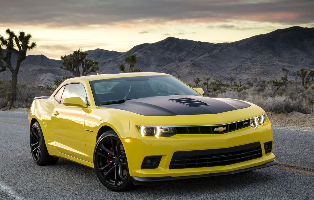 Photo wallpaper yellow, Chevrolet, Camaro