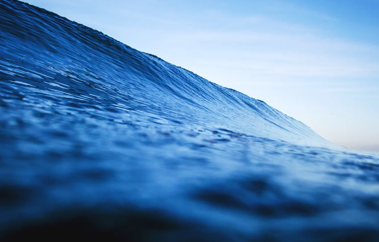 Photo wallpaper wave, water, the ocean, blue, sea, ocean, blue, water