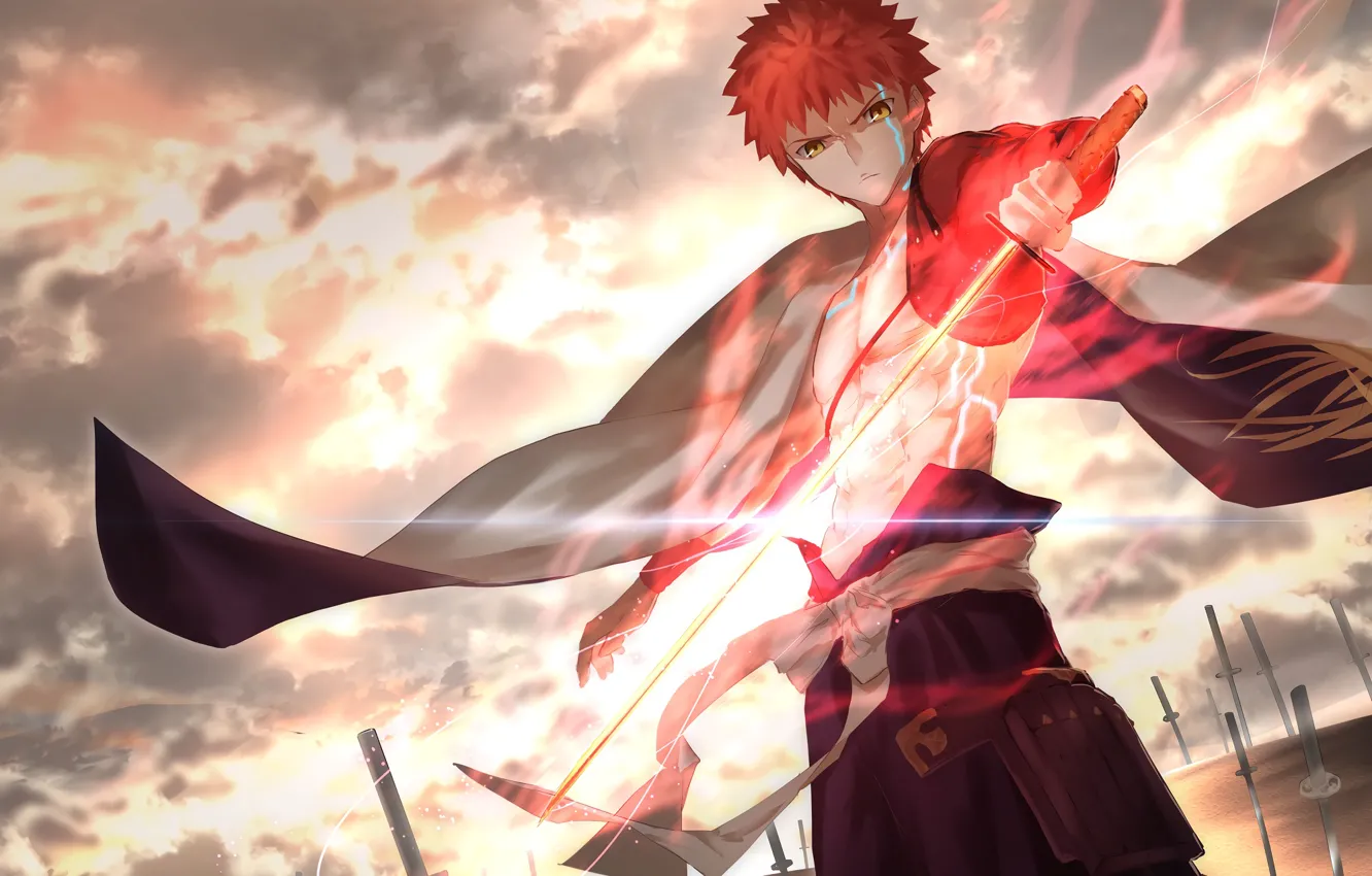 Photo wallpaper the sky, sword, guy, Fate / Grand Order, The destiny of a great campaign