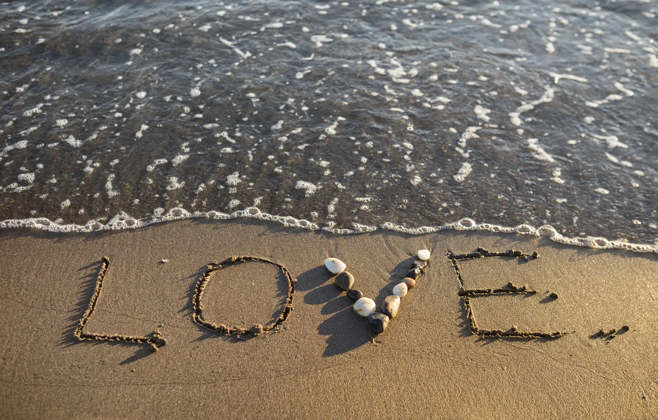 Photo wallpaper sand, sea, beach, summer, summer, love, beach, sea